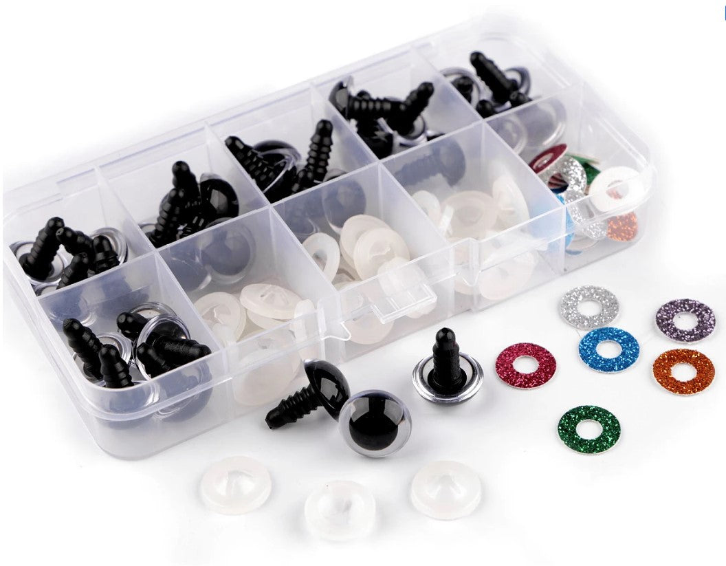 Set de ochi pentru figurine cu sclipici Ø14mm